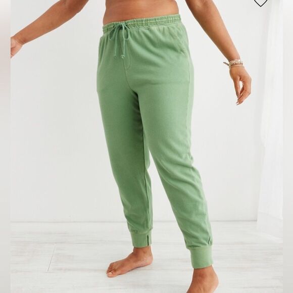 aerie Pants - Aerie Sunrise (Vaca) Jogger Green Mission Size Medium